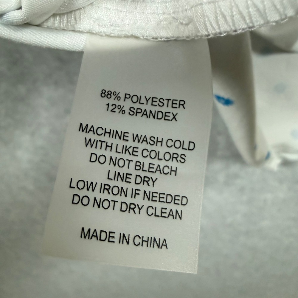 Redvanly Mens XL Golf Polo Shirt White Blue Floral Daisy Print Performance Short - Picture 10 of 11